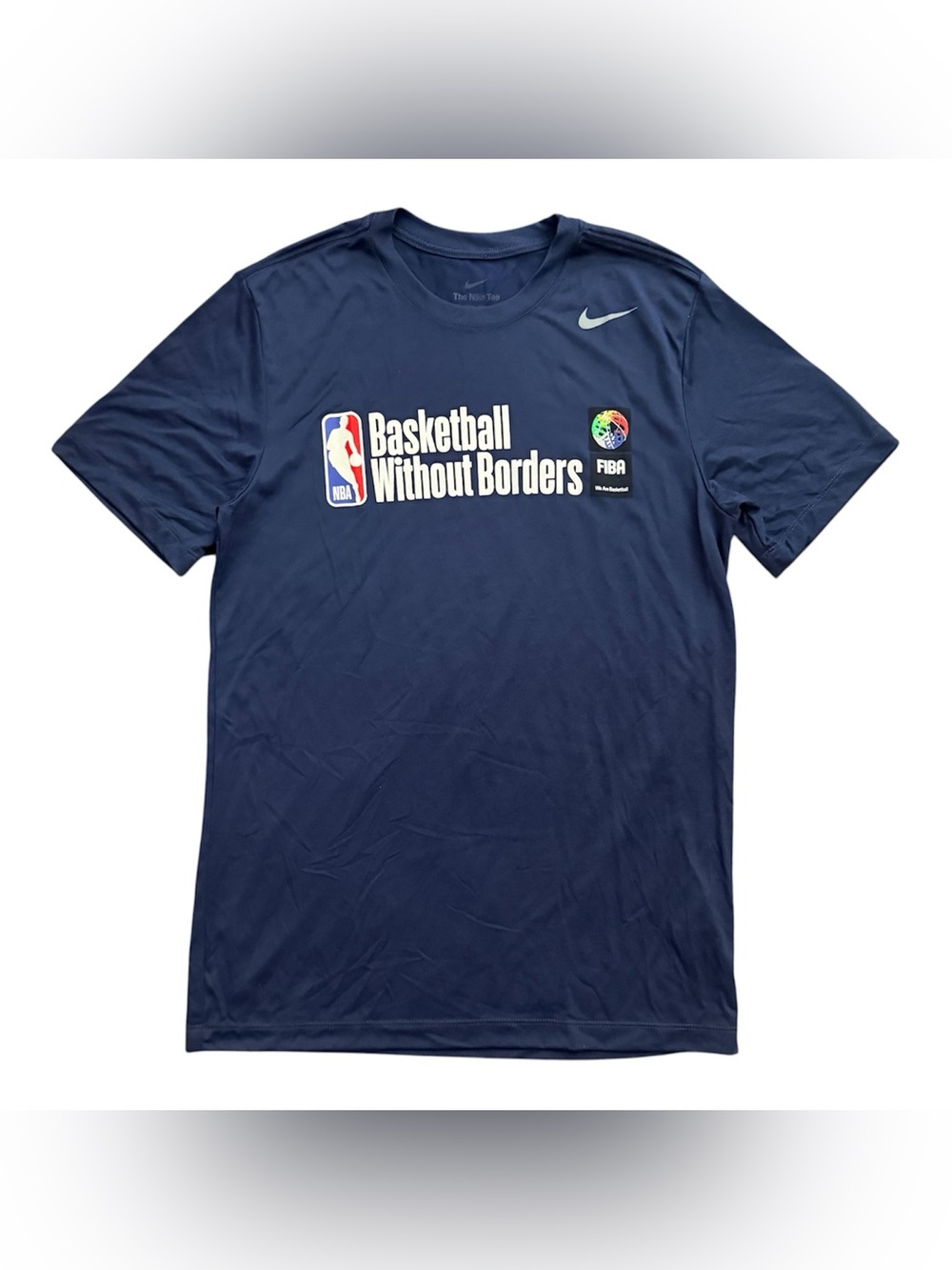 Nike Navy 'Basketball Without Borders' Short Sleeve Performance Tee